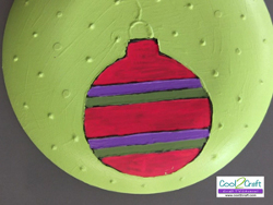 Reverse Painted Holiday Ornament Plate