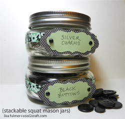 Pretty Stacked Mason Jars