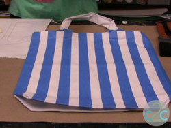 Stenciled Anchor Tote Bag