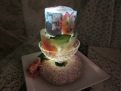 Personalized Crystal Ice Centerpieces