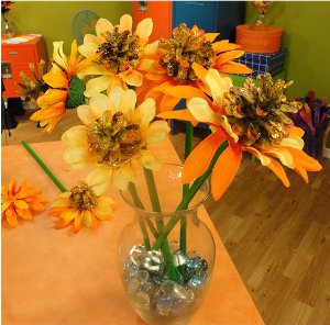 Pine Cone Sunflowers