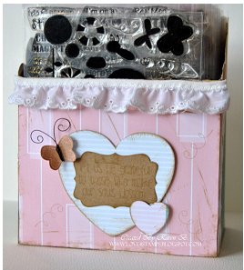 Pretty Butterfly Stamp Storage Box