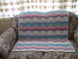 Rainbow Ripple Afghan