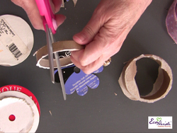 Cardboard Ribbon Spool Flowers