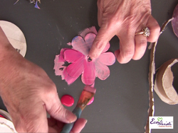 Cardboard Ribbon Spool Flowers