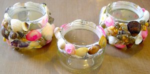 Simple Seashell Votive Jars