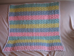 Stripes and Shells Baby Afghan