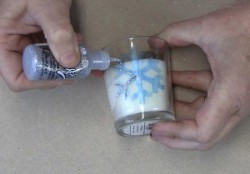 Etched Glass Snowflake Votive