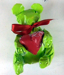 Teddy Bear Wrapping Paper Sculpture