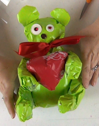 Teddy Bear Wrapping Paper Sculture