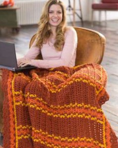 Zig and Zag Crochet Striped Throw