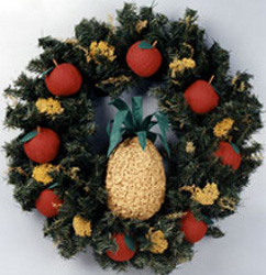 Apple and Pineapple Wreath
