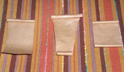 Brown Paper Bag Beads and Pendant