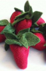 Sewn Felt Strawberries