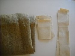 Scrap Fabric Burlap Bags