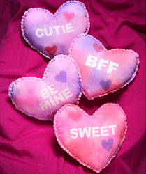 Conversation Heart Pillows