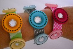 Craft Stick Button Bracelet
