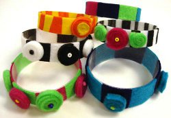 Faux Felted Water Bottle Bracelets