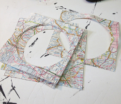 Mod Podge Map Coasters