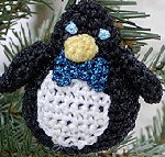 Crochet Penguin Ornament 