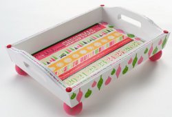 Retro Striped Christmas Tray