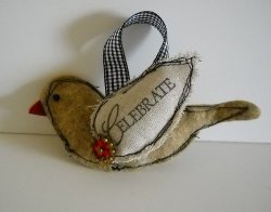 Scrappy Bird Ornament