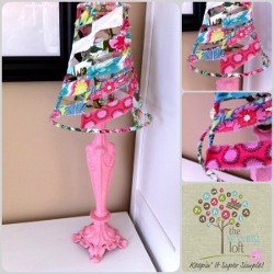 Scrap Fabric Lamp Makeover