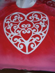 Spray Painted Valentine Tee