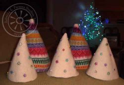 Recycled Sweater Mini Trees