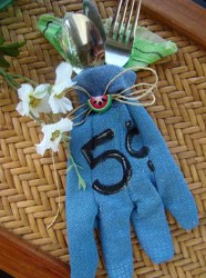 Garden Glove Utensil Holder and Napkin