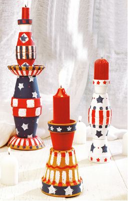 July 4th Candleholders