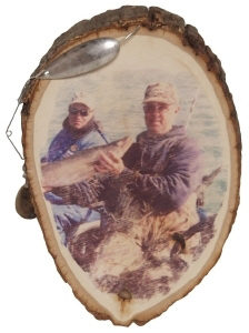 Fishing Frame in Natural Wood Round
