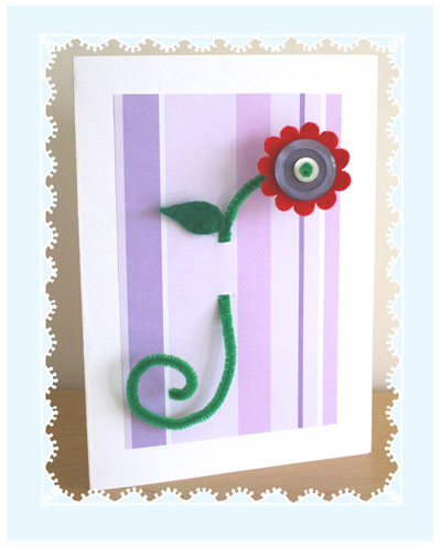 Felt Flower Card