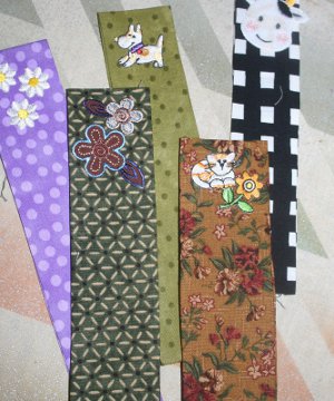 No Sew Fabric Bookmarks