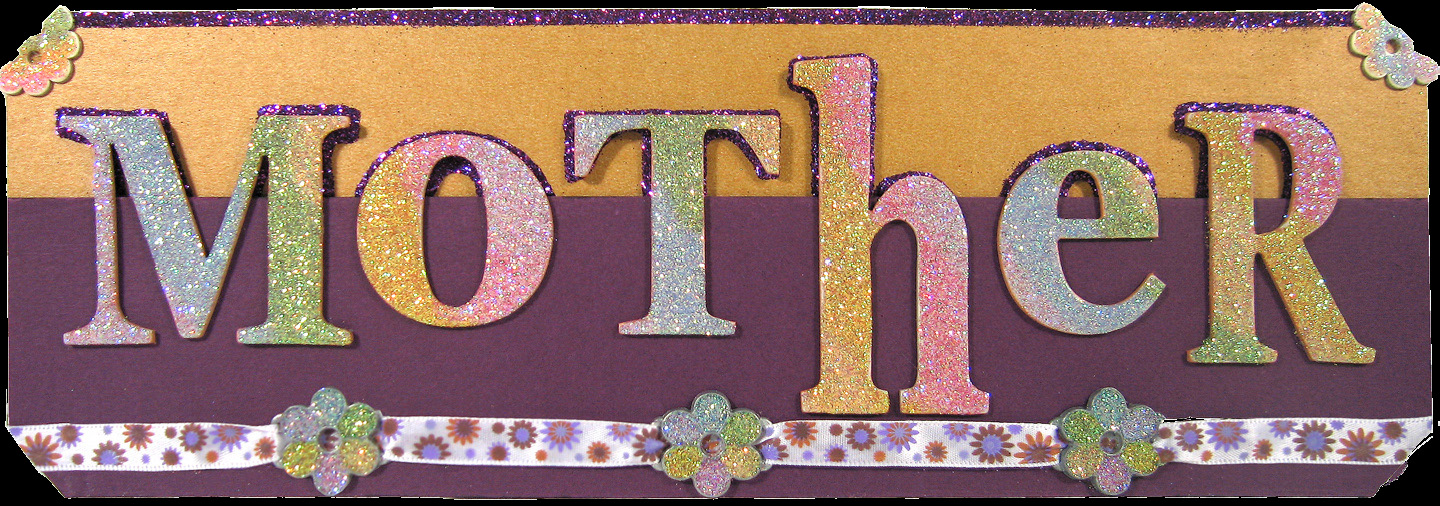 Rainbow Glittered Custom Nameplate