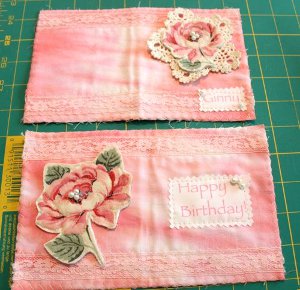 Victorian Fabric Greeting Card