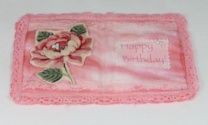 Victorian Fabric Greeting Card