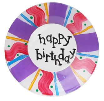Happy Birthday Painted Plate