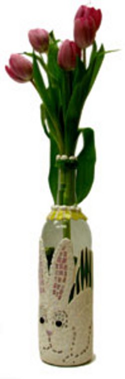 Mosaic Bunny Vase