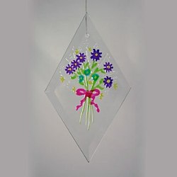 Floral Glass Ornament