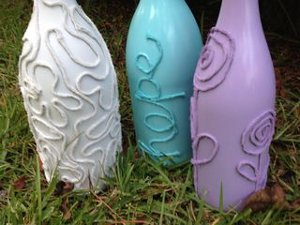 Doodle Wine Bottle Vases