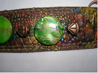Embellished Recycled Belt Bracelet