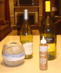 Hemp Wrapped Wine Bottle