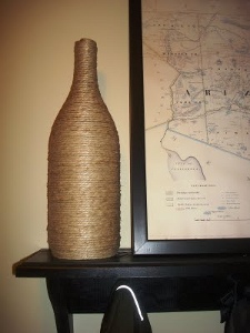 Hemp Wrapped Wine Bottle