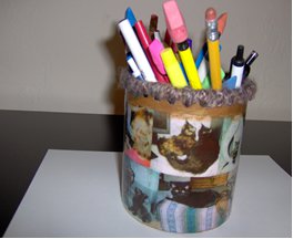 Oatmeal Box Pencil Holder