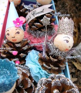 Pine Cone Glitter Ballerinas