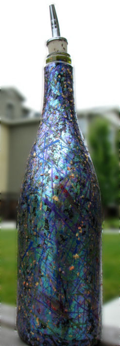 Recycled Bottle with Dichroic Glass Look