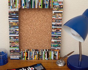 Recycled Magazine Cork Board