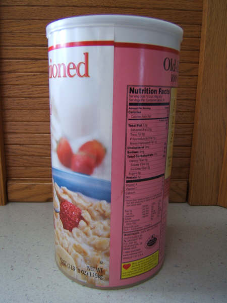 Oatmeal Container