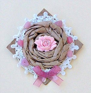 Romantic Paper Bag Brooch